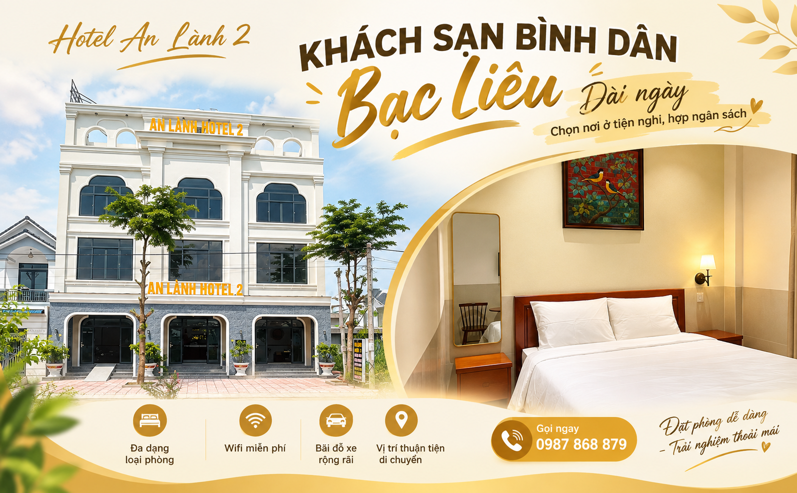 Khách sạn bình dân Bạc Liêu dài ngày